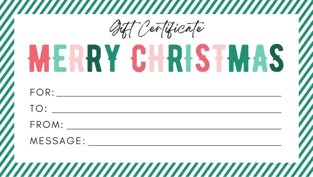 Free gift voucher templates to customize