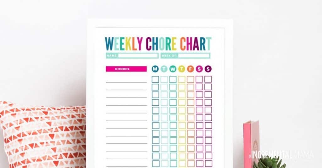 Customizable Chore Chart for Kids (Free Printable!) - The Incremental Mama