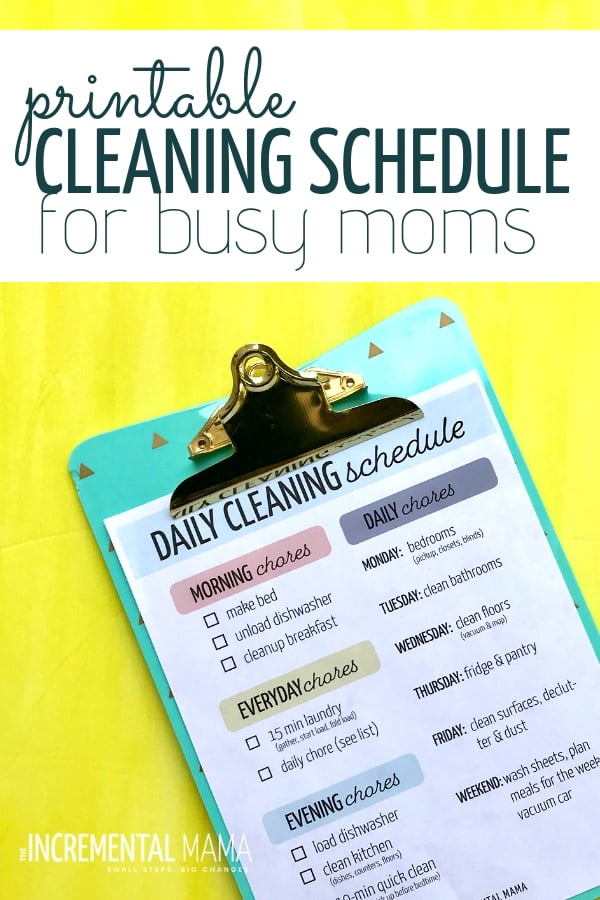 20-Minute Speed Cleaning Checklist For Busy Moms [Free Printable