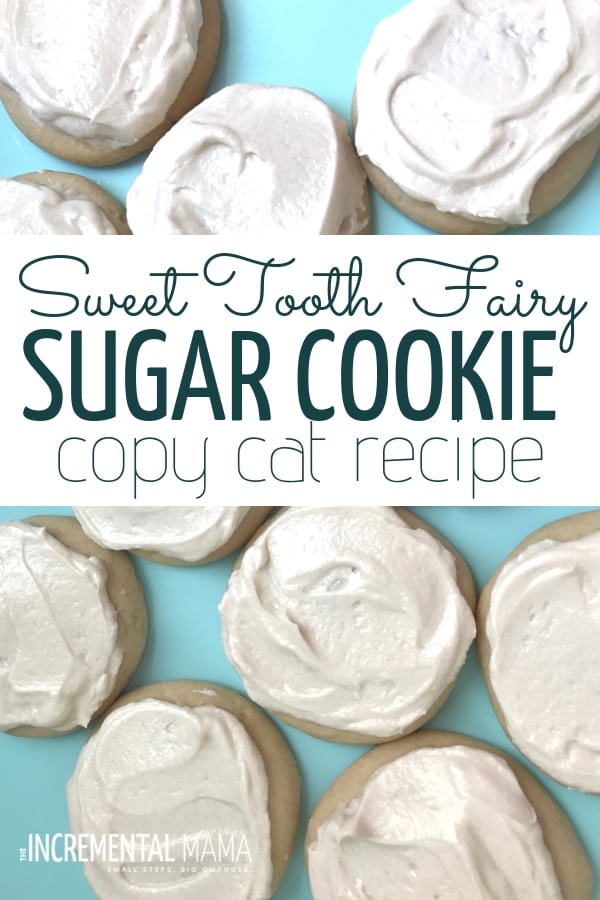 Do you love the Sweet Tooth Fairy Sugar Cookie? Then you need to check out this copycat recipe for this soft, delicious sugar cookie! #sweettoothfairysugarcookie #sugarcookierecipe