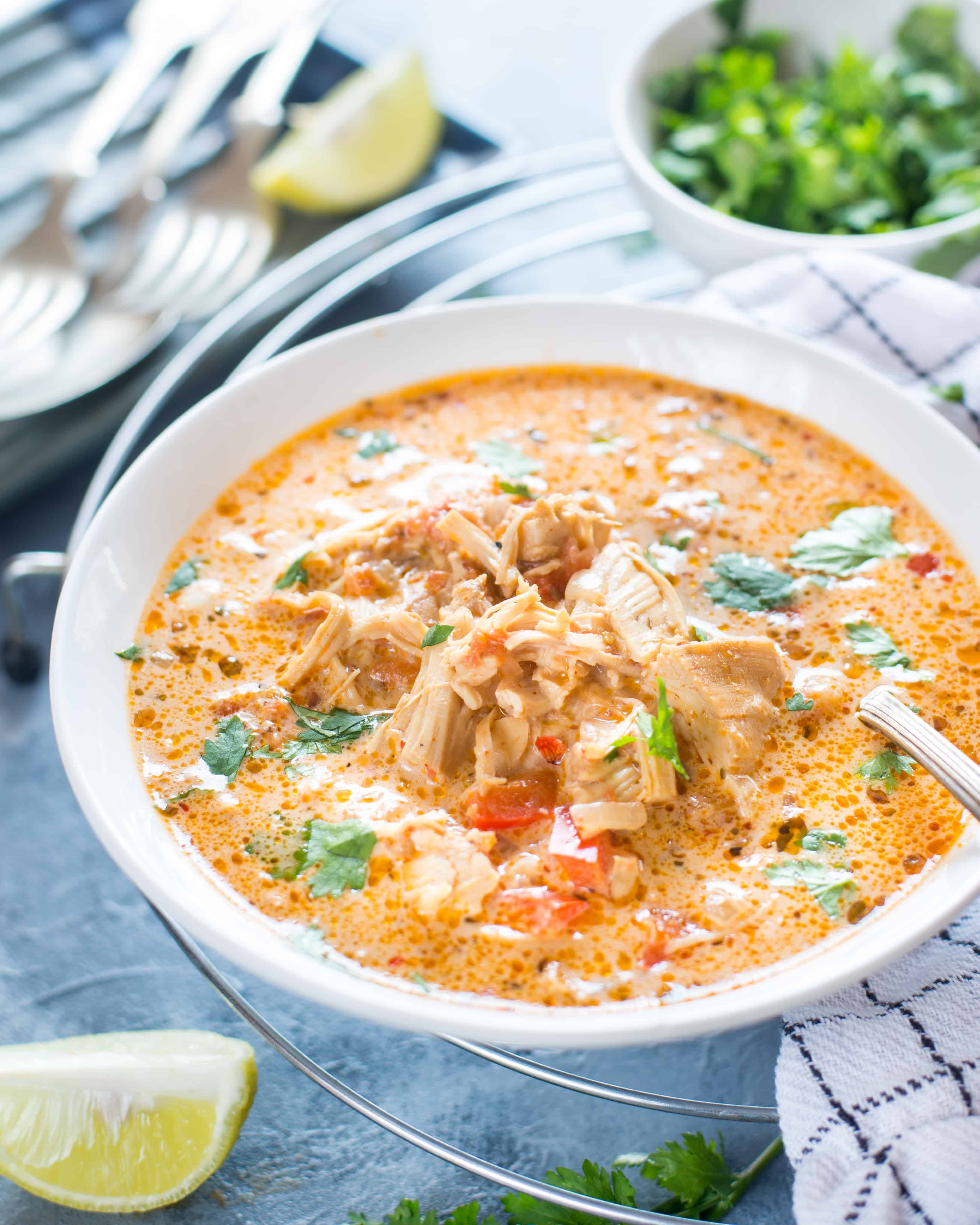low carb slow cooker mexican chicken soup