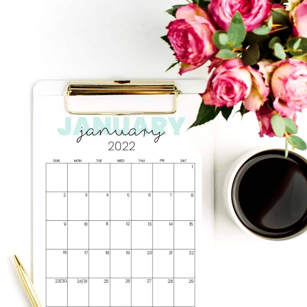 cute 2022 printable calendar 12 free printables to get organized