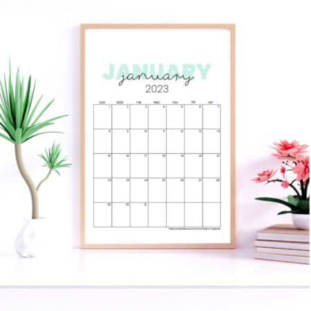 free printable 2023 monthly calendar
