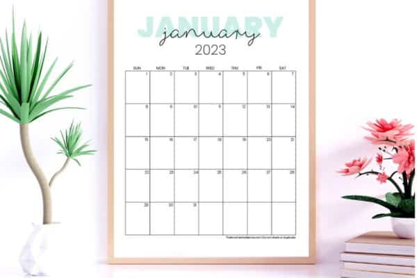 free printable 2023 monthly calendar