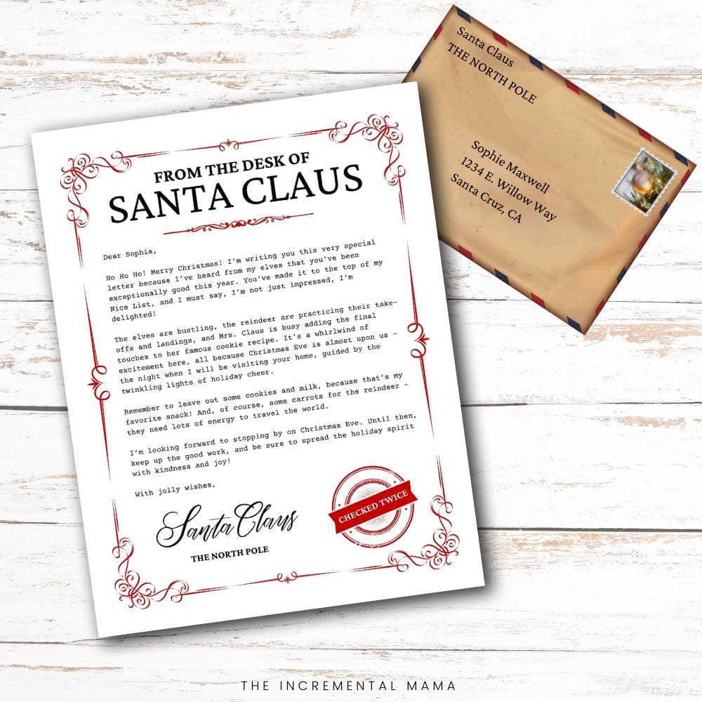 20 Cute & Free Printable Santa Letter Templates For Kids - The ...