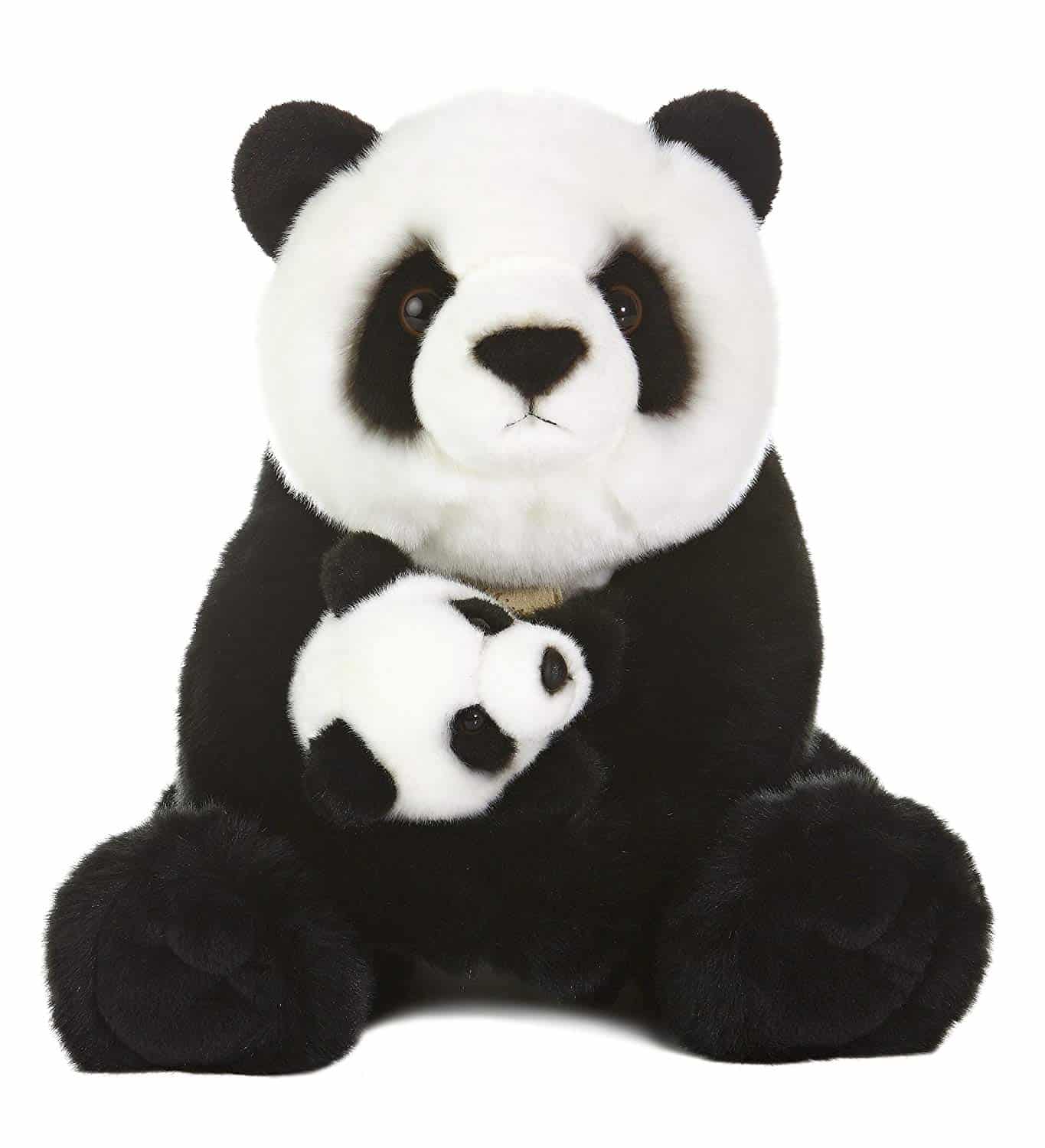 panda plushie mama and baby