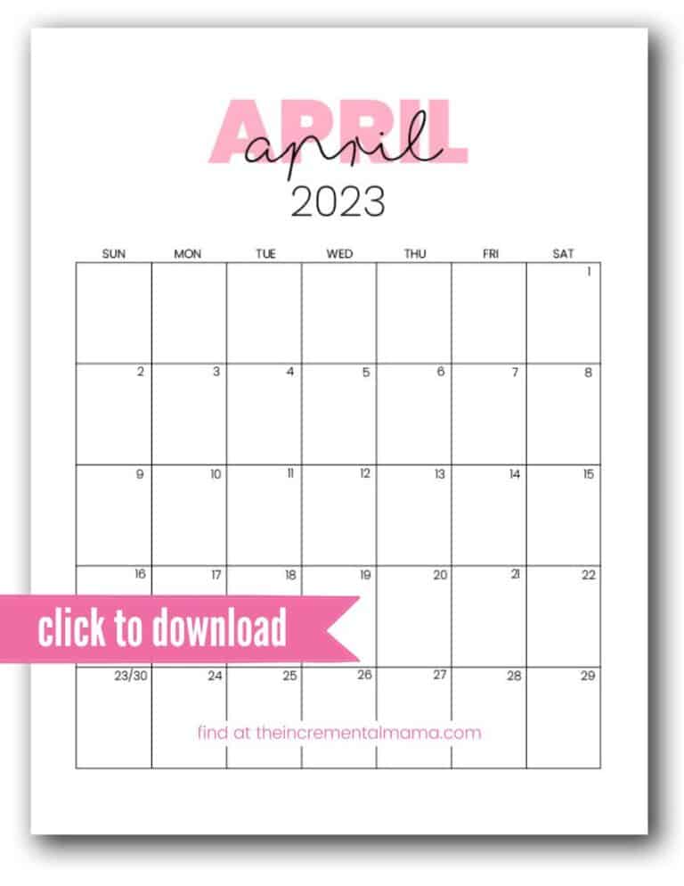 2023 Pink Calendar Printables - Free PDFs To Get Organized