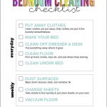 Bedroom chore checklist