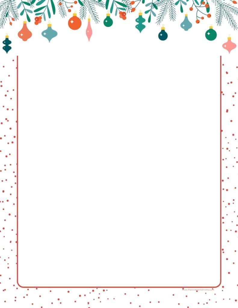 Christmas Paper Borders Free Printable Fanny Printable