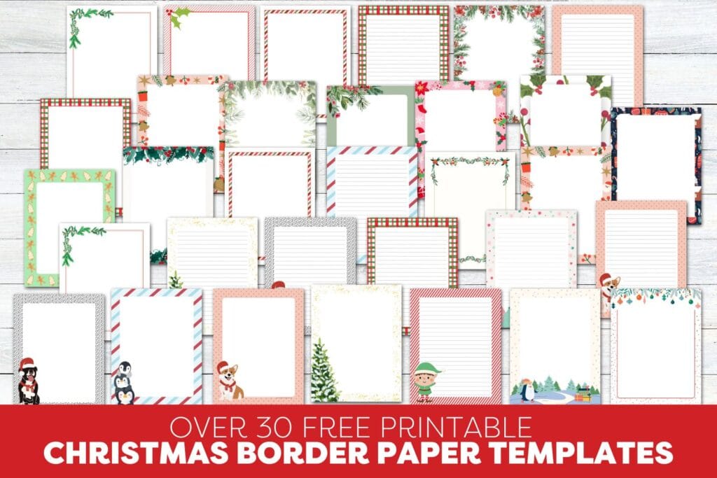 Free Printable Simple Christmas Tree-Shaped Writing Templates