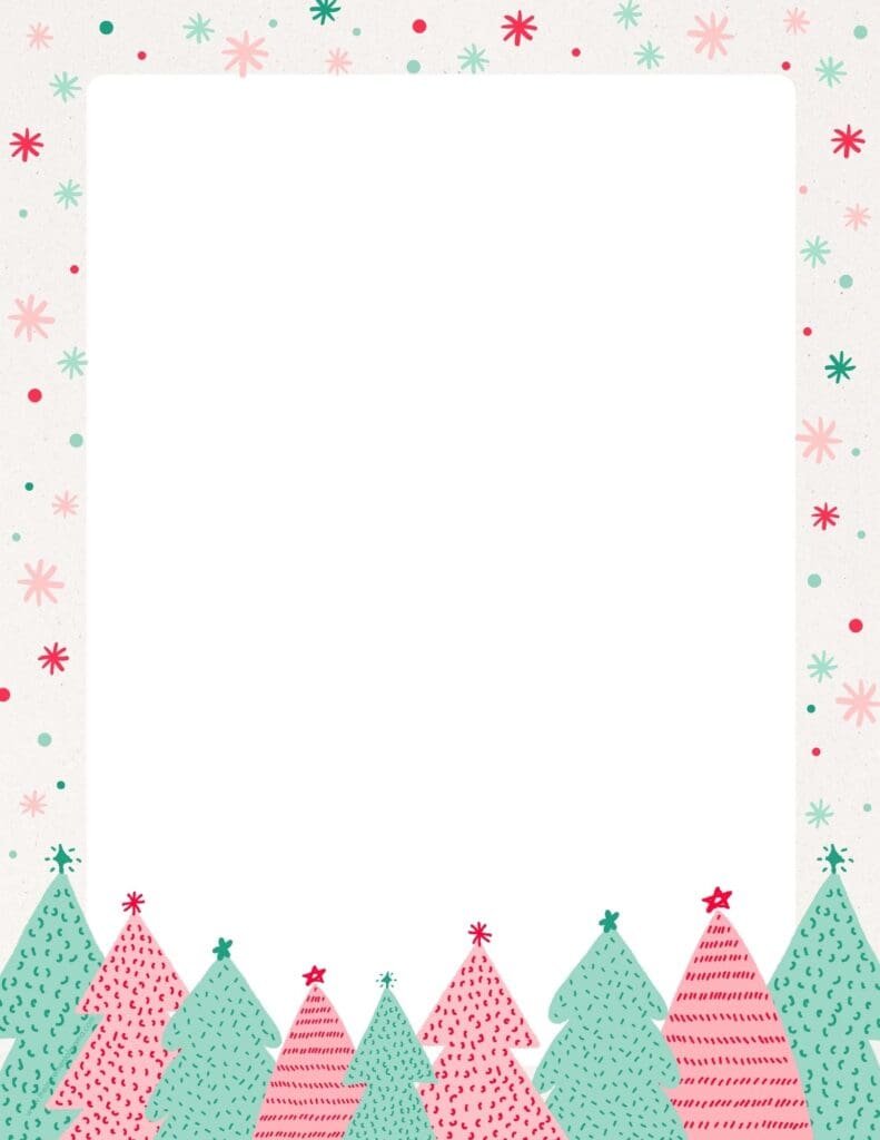 30+ Free Printable Christmas Border Printable Templates - The Incremental Mama