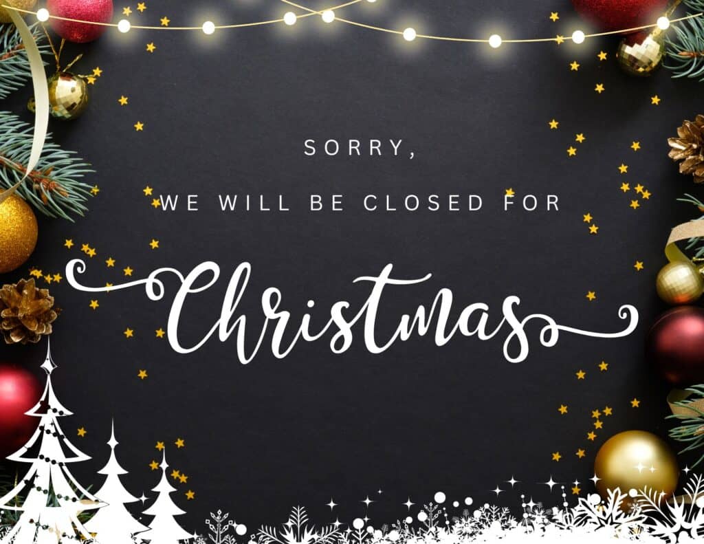 12 Free Printable Closed For Christmas Sign Templates The Incremental 