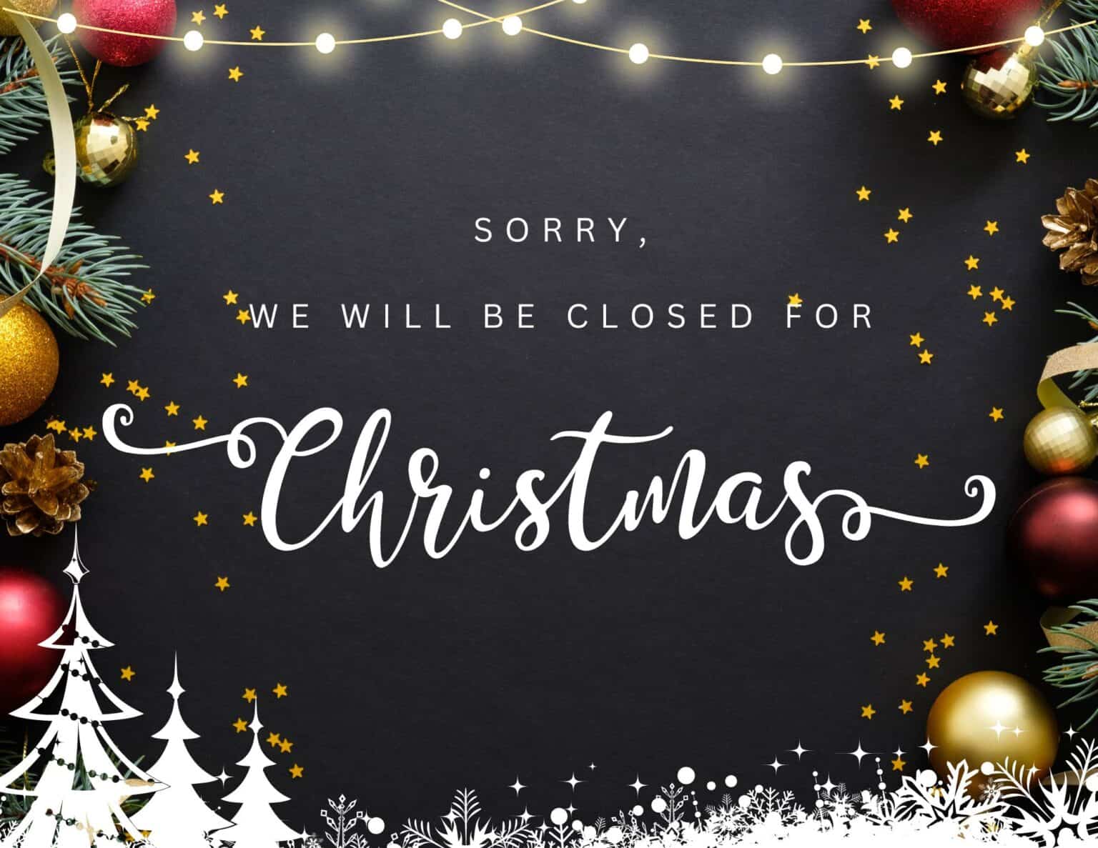 Closed Christmas Day 2025 Beckett Lawson