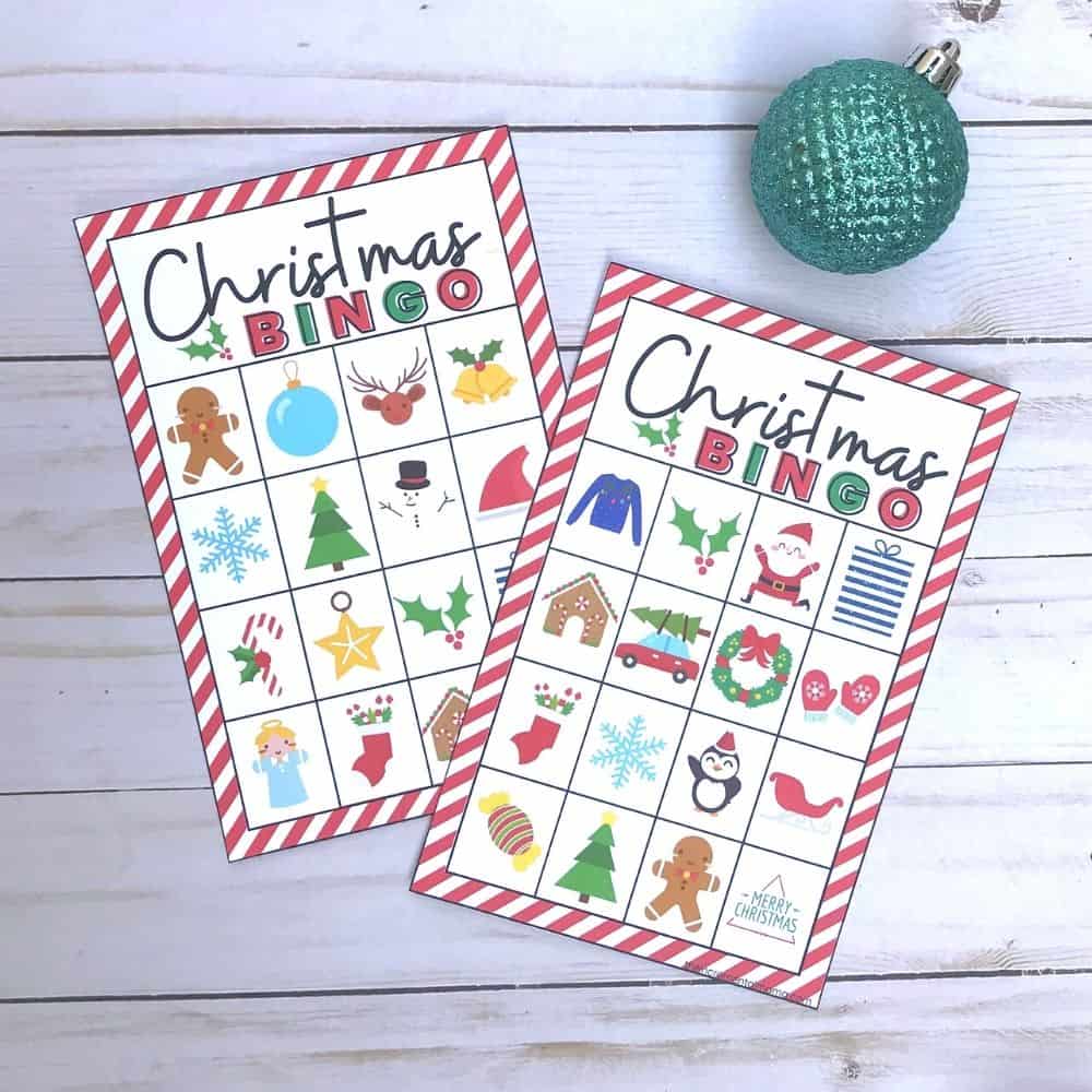 Christmas Bingo Game  Cut and Paste Activities Bingo Template