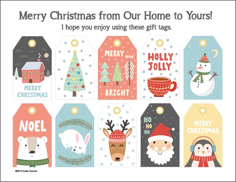 Cutesy Christmas Printable Gift Tags