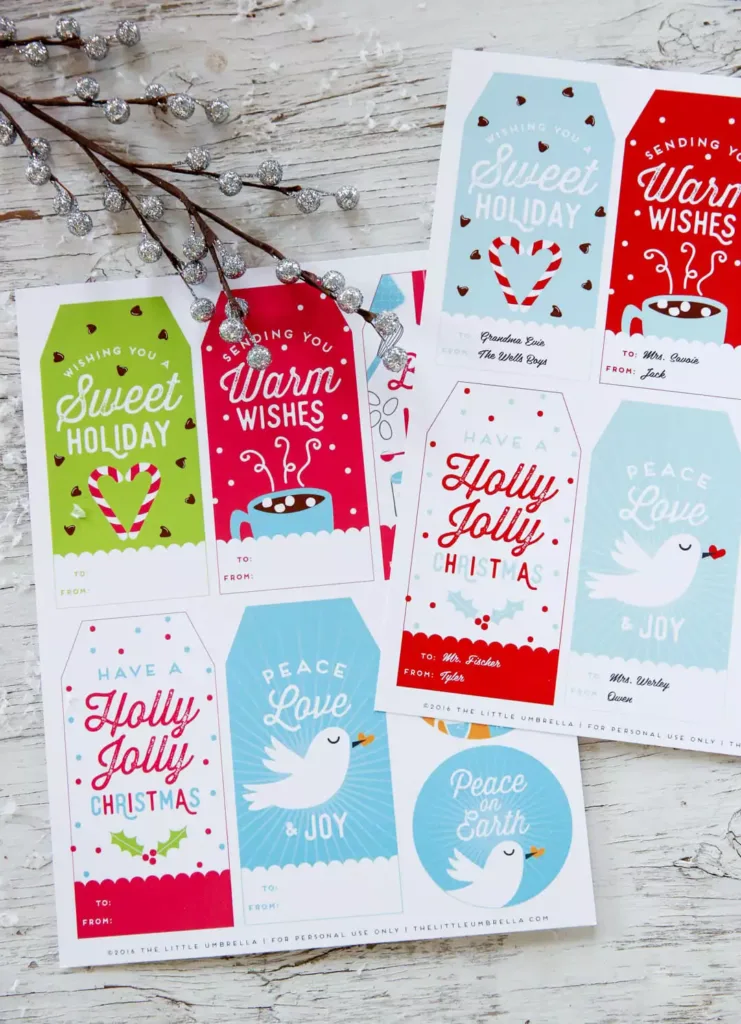 200+ Free Printable Christmas Tags - The Incremental Mama