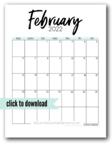 Free Printable 2022 Calendar Printable PDF Template