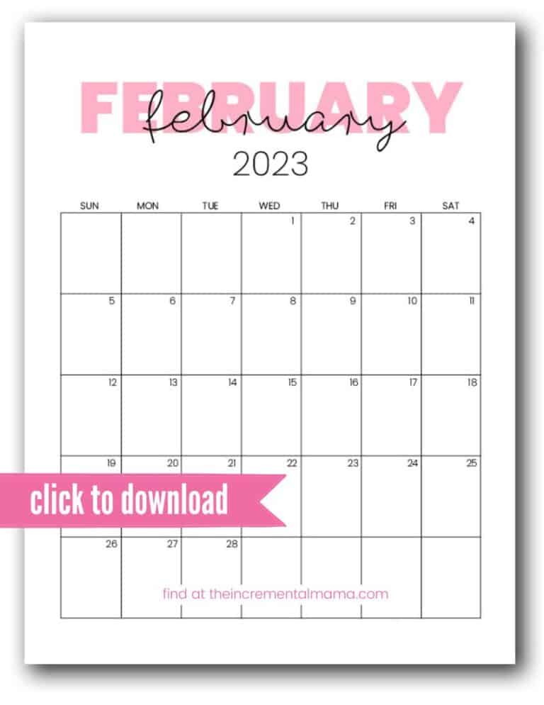2023 Pink Calendar Printables - Free PDFs To Get Organized