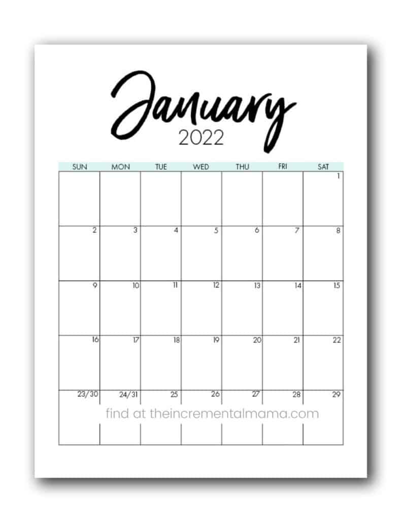 2022 calendar designs