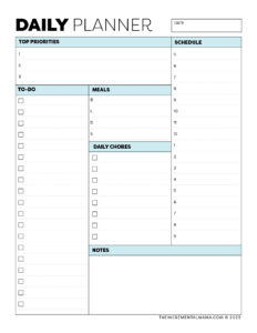 Free Daily &amp; Weekly Planning Printable PDFs to Organize Life - The ...