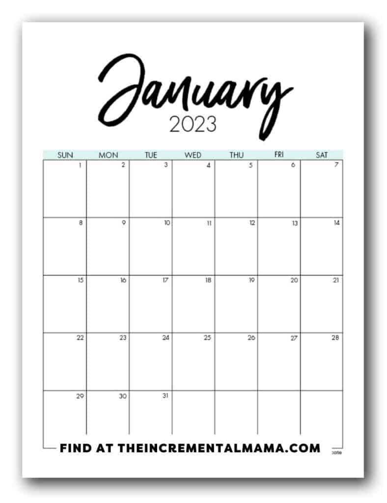 Calendar Templates Free Printable 2023 Calendar Printable