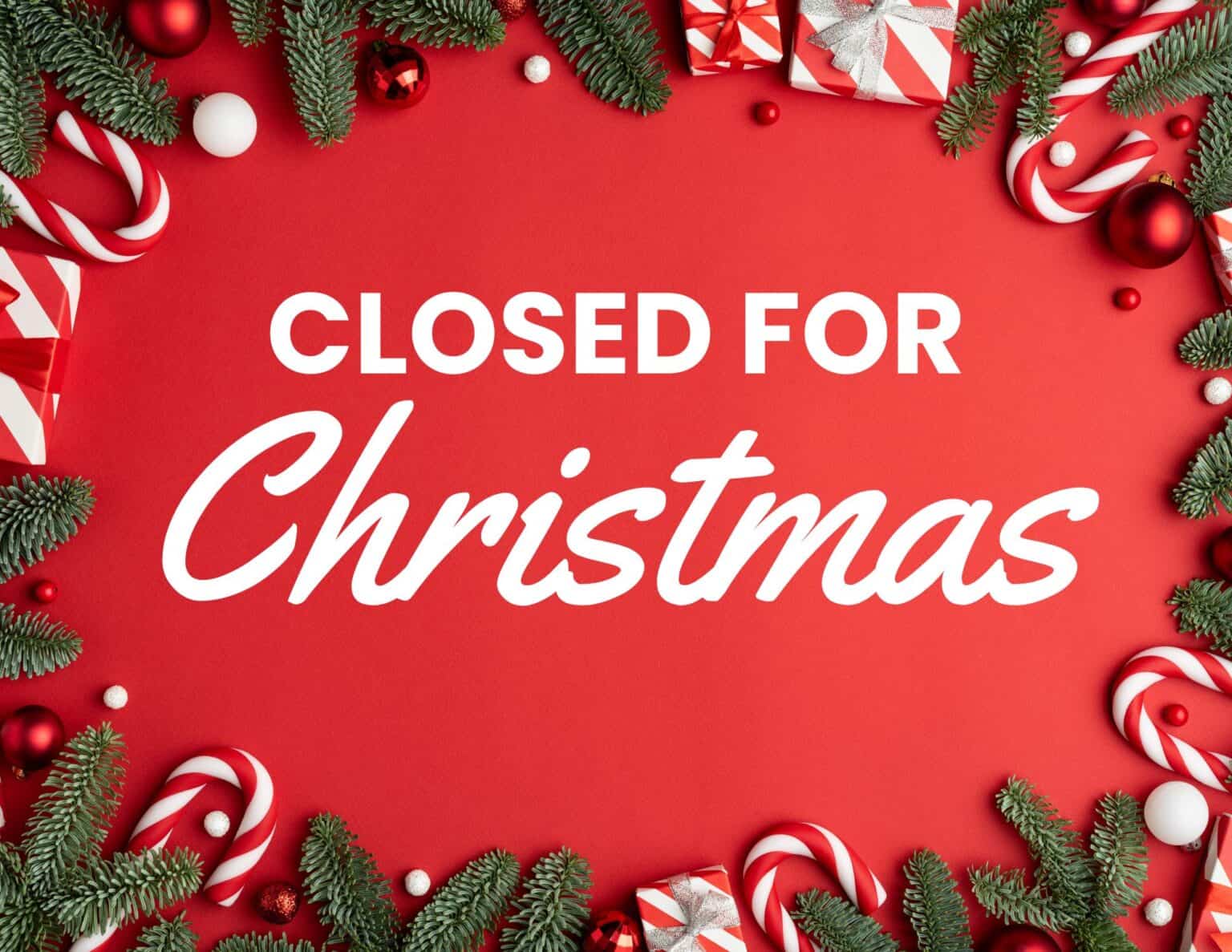 12 Free Printable Closed for Christmas Sign Templates - The Incremental ...