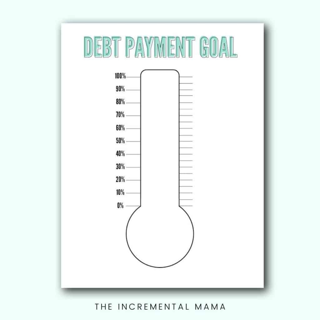Debt Thermometer Printable Debt Thermometer Printable