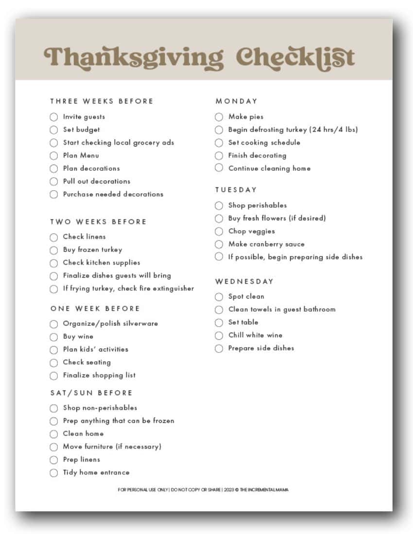 The Best Free Printable Thanksgiving Planner (8 pages) - The ...