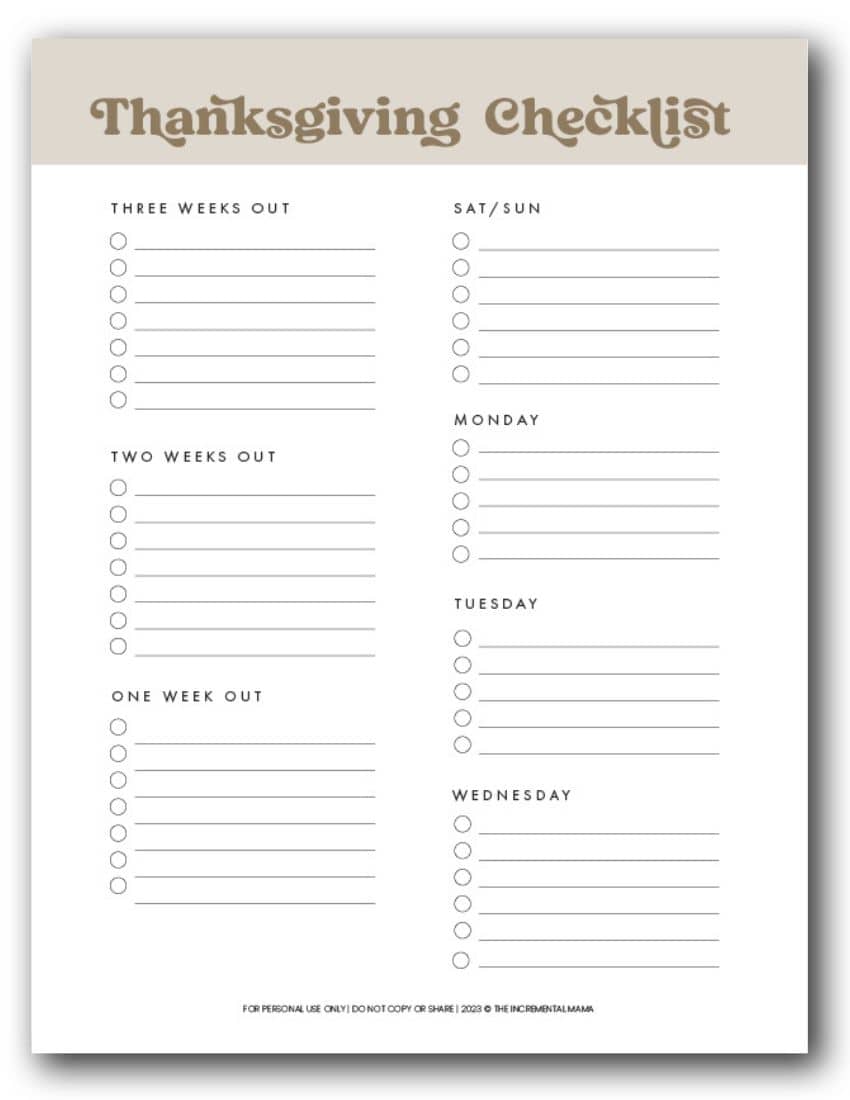 The Best Free Printable Thanksgiving Planner (8 pages) - The ...