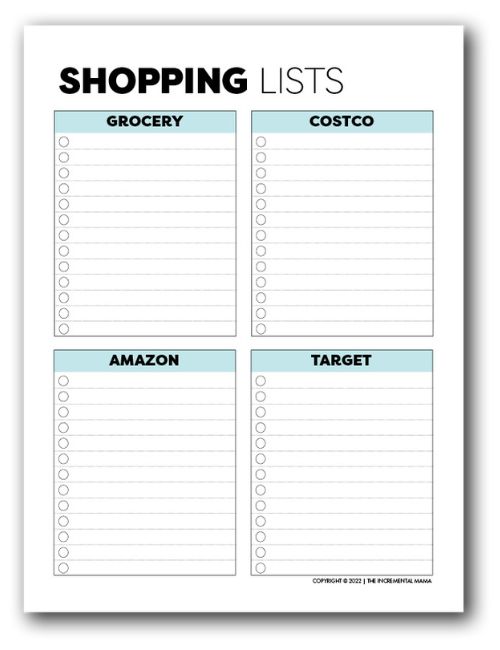 amazon target costco grocery shopping list