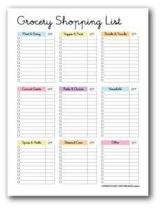 Free Printable Weekly Meal Planner & Grocery List