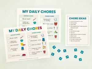Free Printable Chore Chart for 5-6 Year Olds - The Incremental Mama