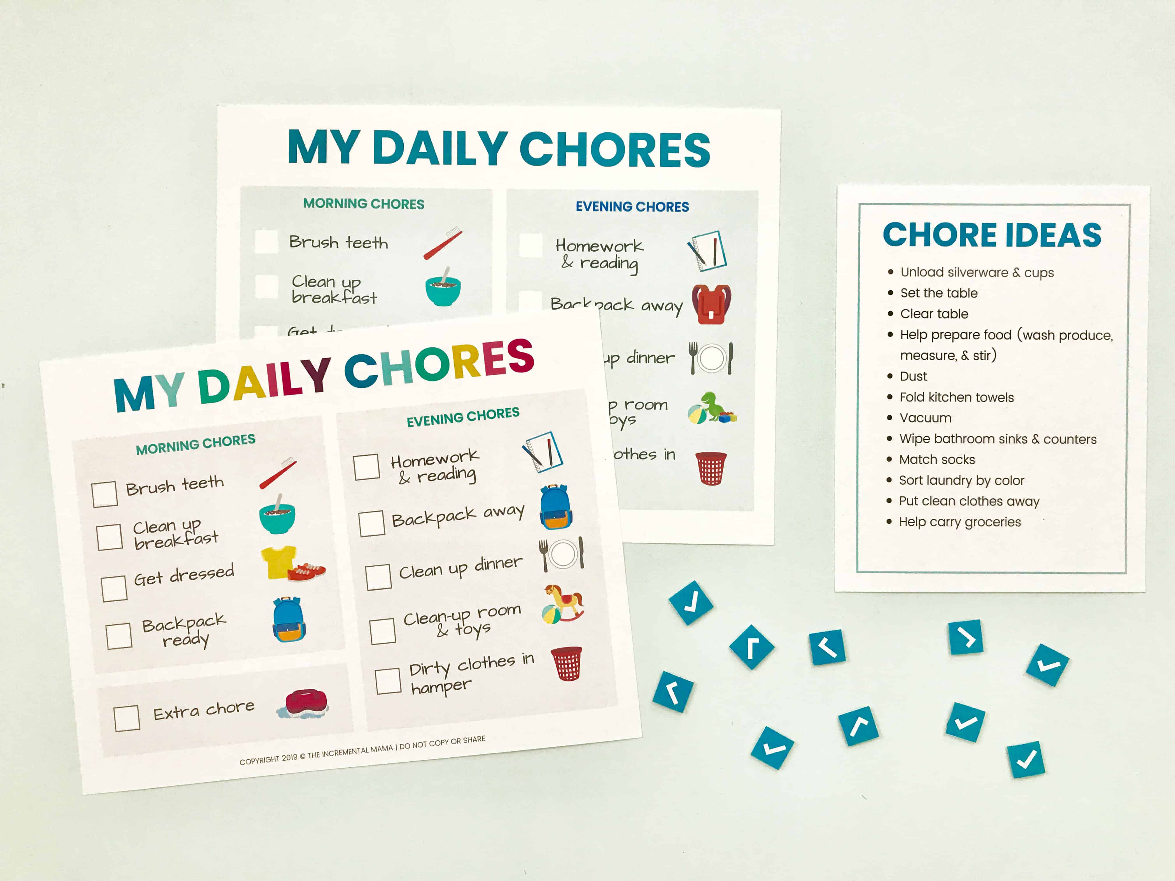 free printable chore chart for 5 year old