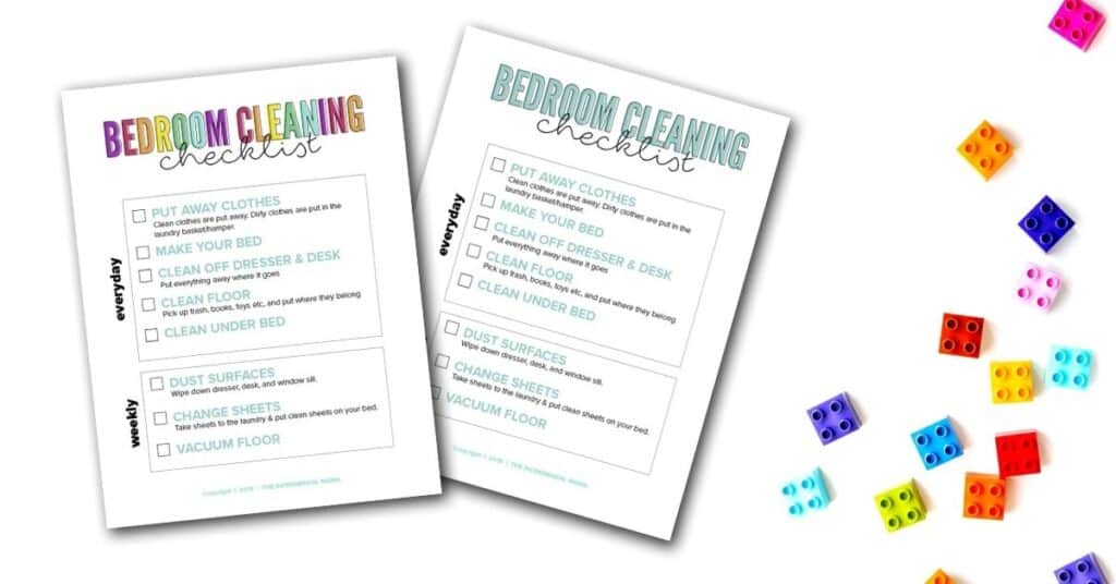 bedroom cleaning checklist for kids