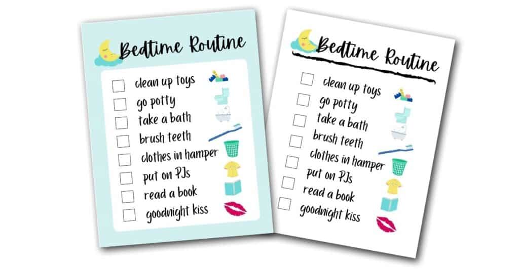 Snoozes the Bedtime Bunny Bedtime Routine Chart chart Only 