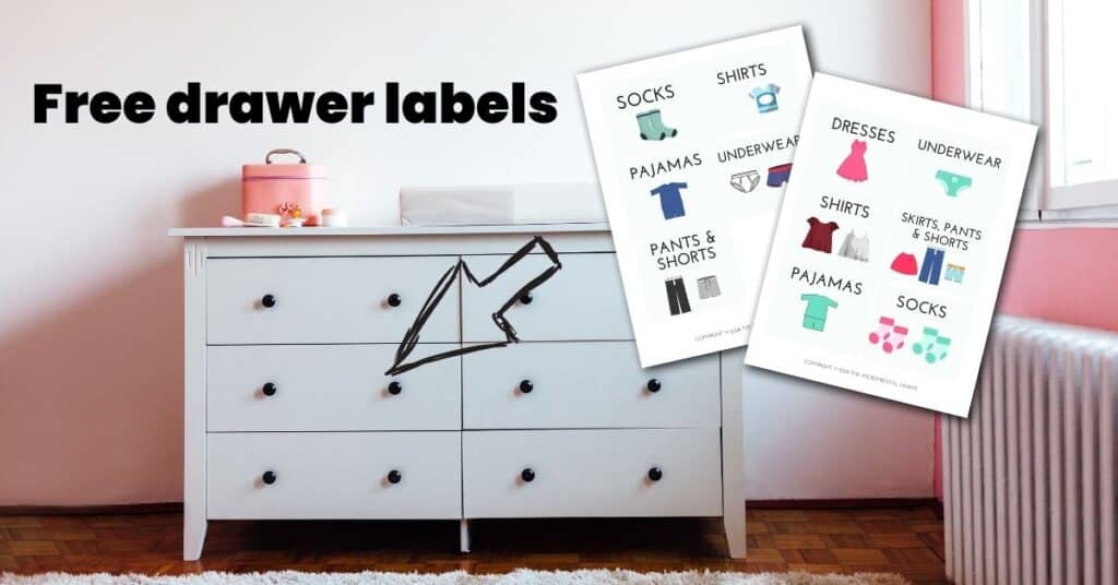 drawer labels for kids clothes