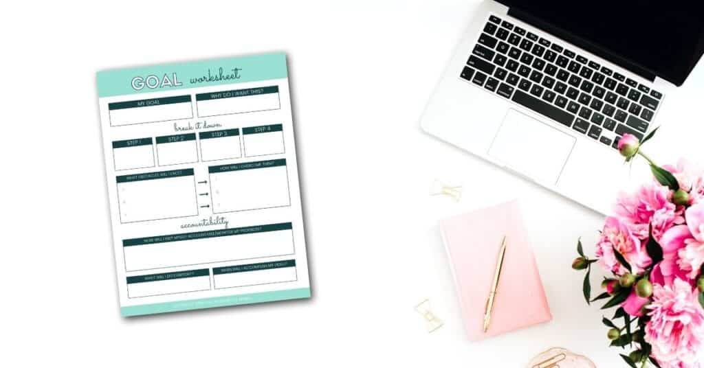 free printable goal worksheet