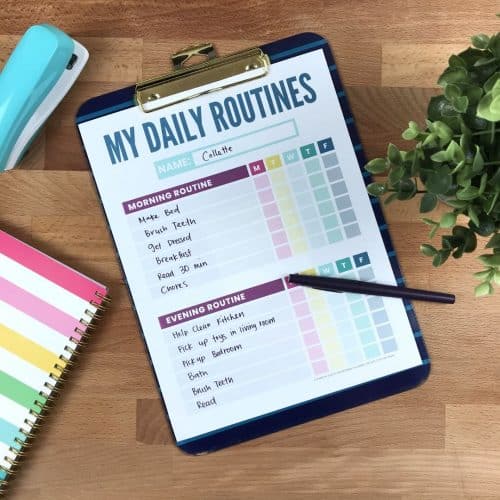 Free Printable Kid’s Daily Routine Chart Template - The Incremental Mama