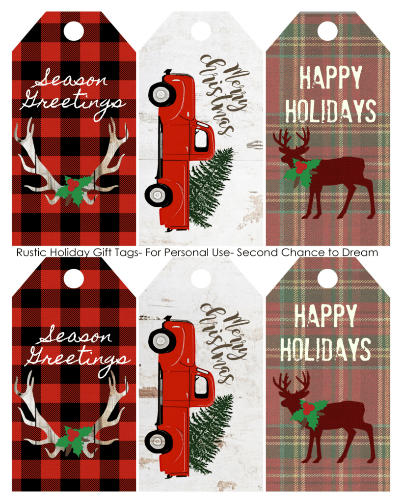 Free Printable Christmas Gift Tags for the Holidays - Aubree Originals