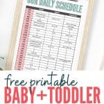 Stay-at-Home Mom Schedule for a Toddler and Baby (Free Printable)