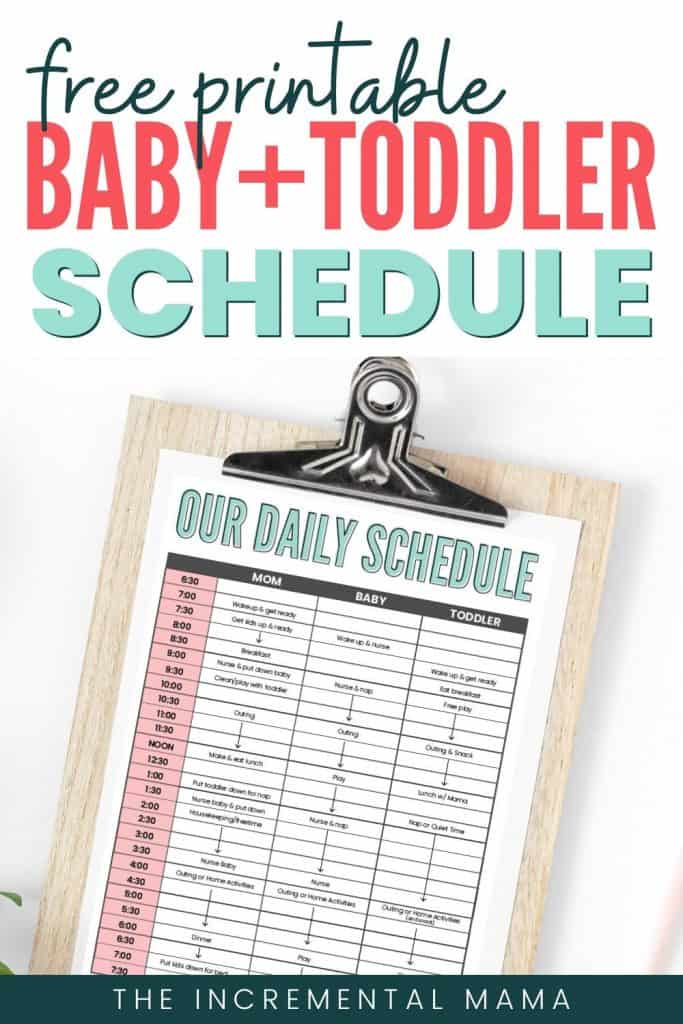 Stay-at-Home Mom Schedule for a Toddler and Baby (Free Printable)