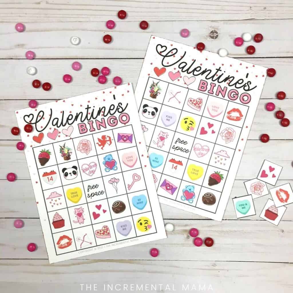 free printable Valentine's Day bingo game 