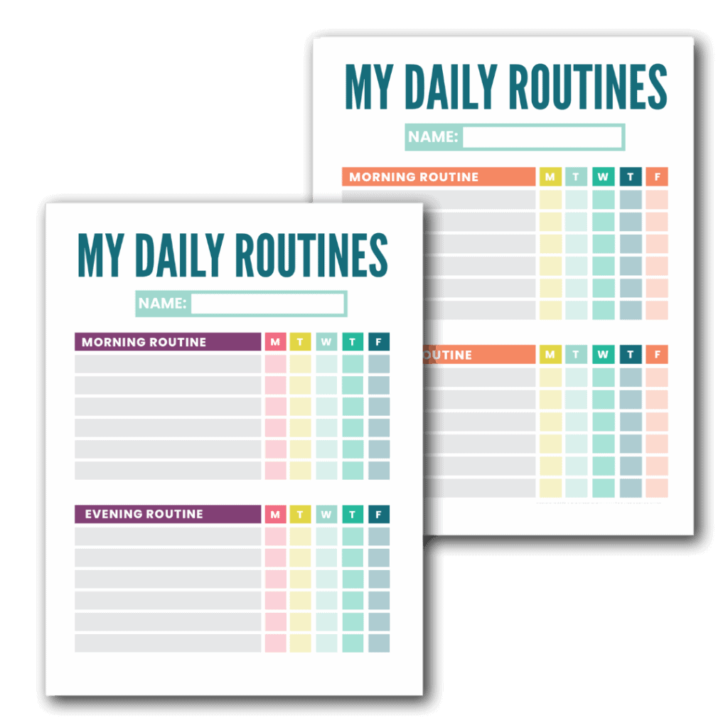 morning and routine chart for kids