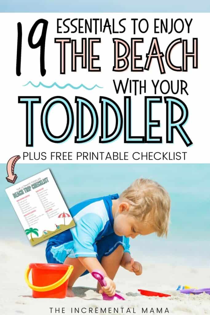 beach trip checklist with toddler