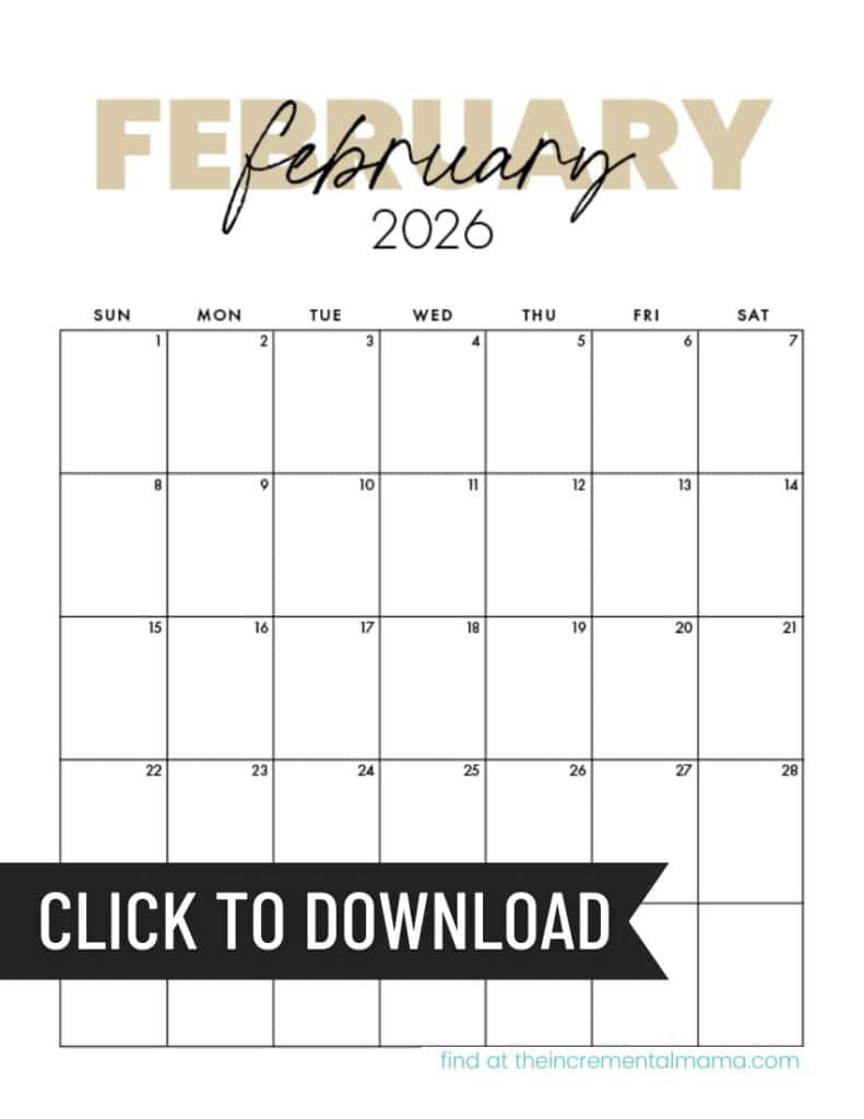 free printable calendar PDF