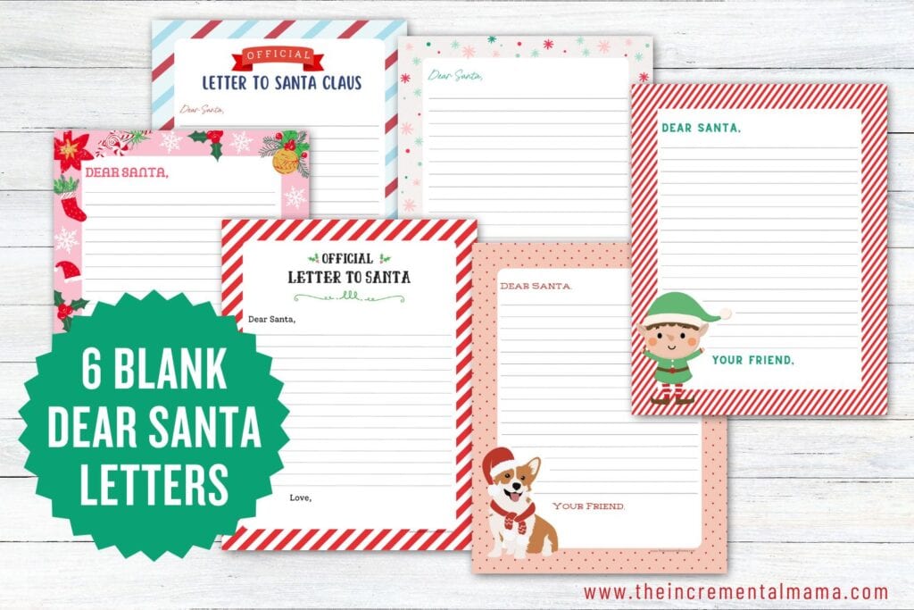 blank dear santa letter templates