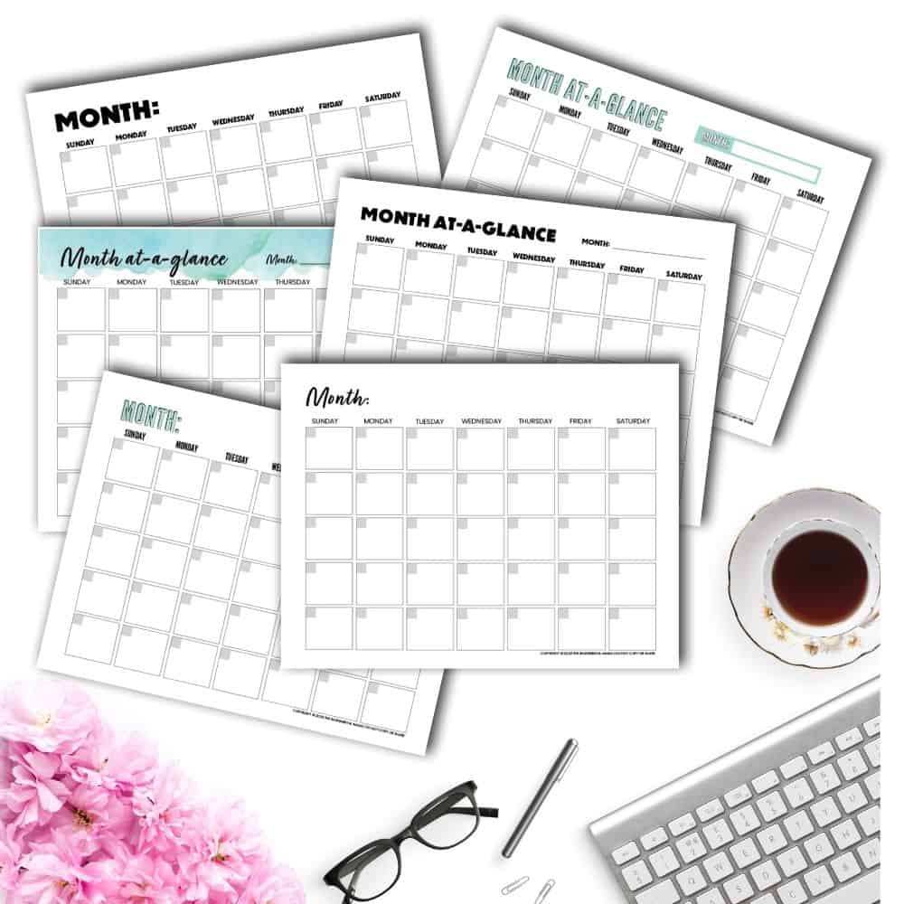 free blank monthly calendar template pdf the incremental mama
