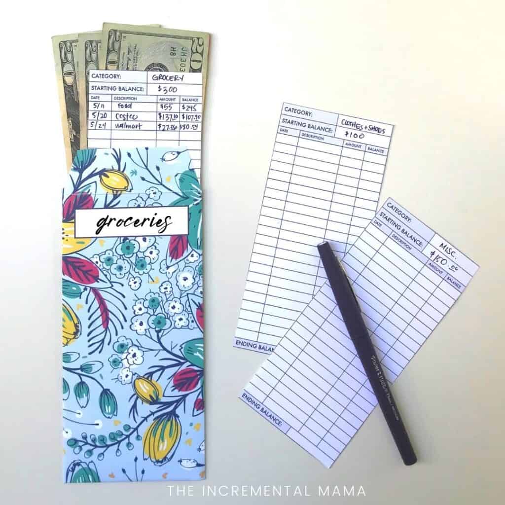 cash envelope tracker