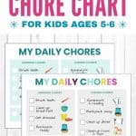 Free Printable Chore Chart for 5-6 Year Olds - The Incremental Mama