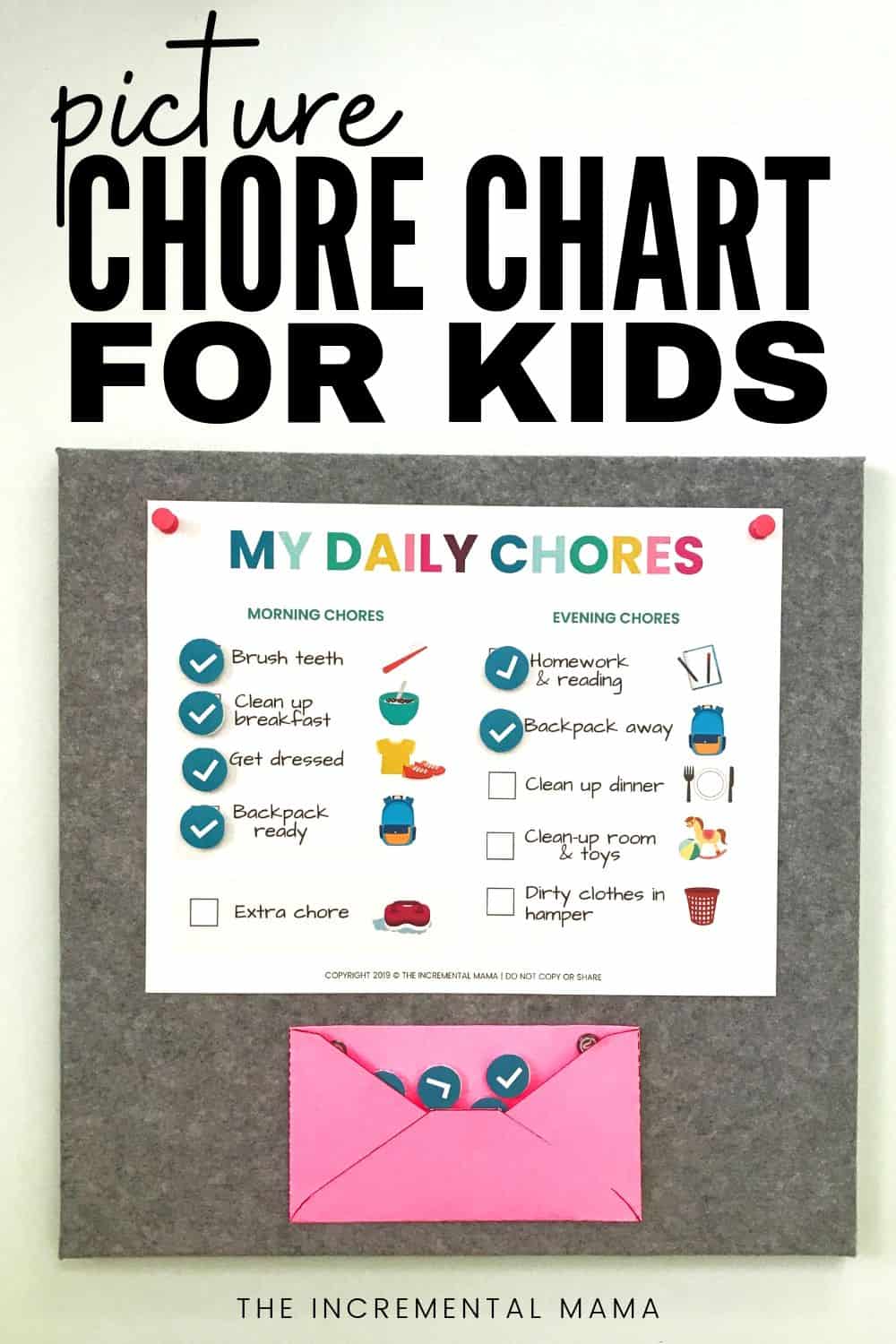 Free Printable Chore Chart for 5-6 Year Olds - The Incremental Mama